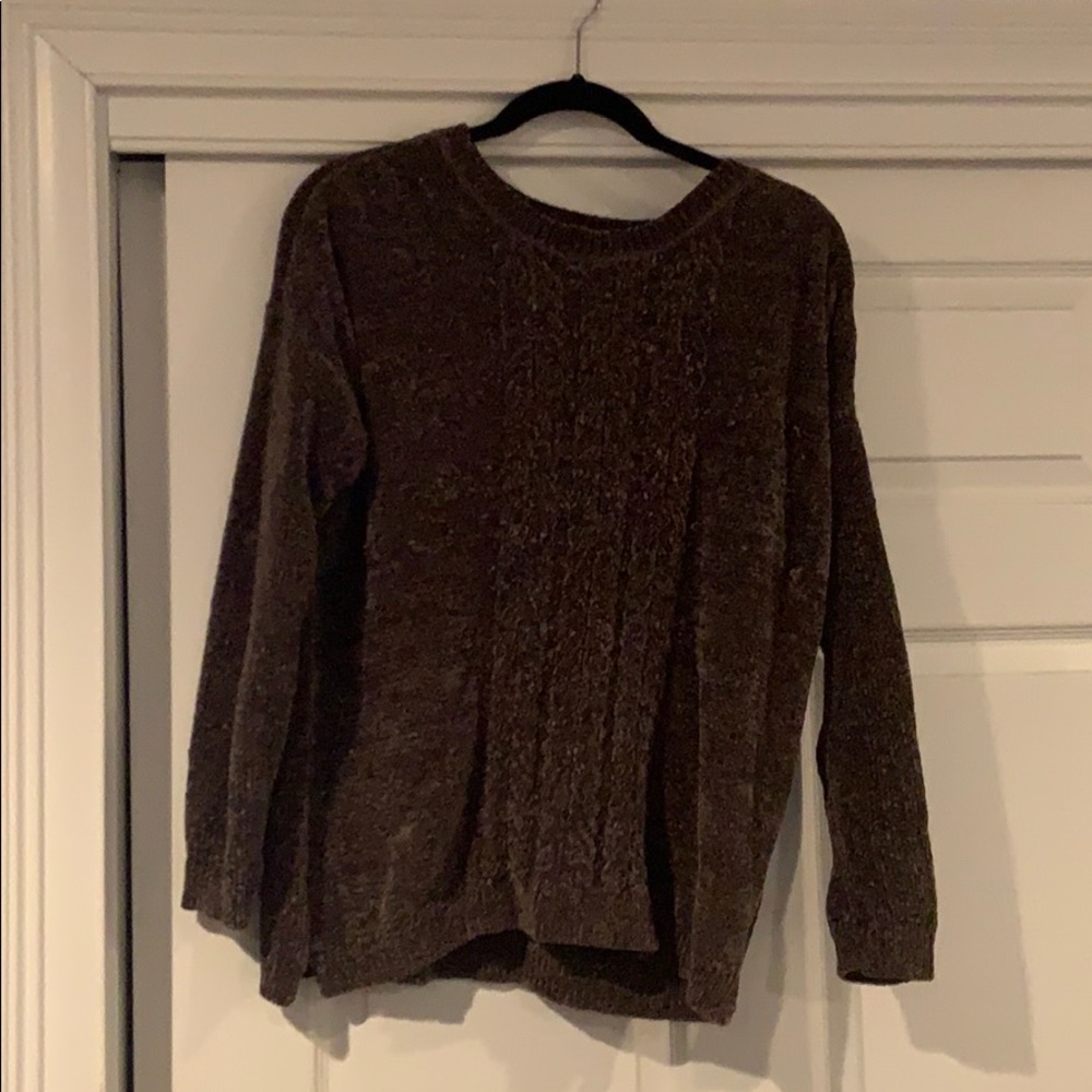 Fuzzy green sweater